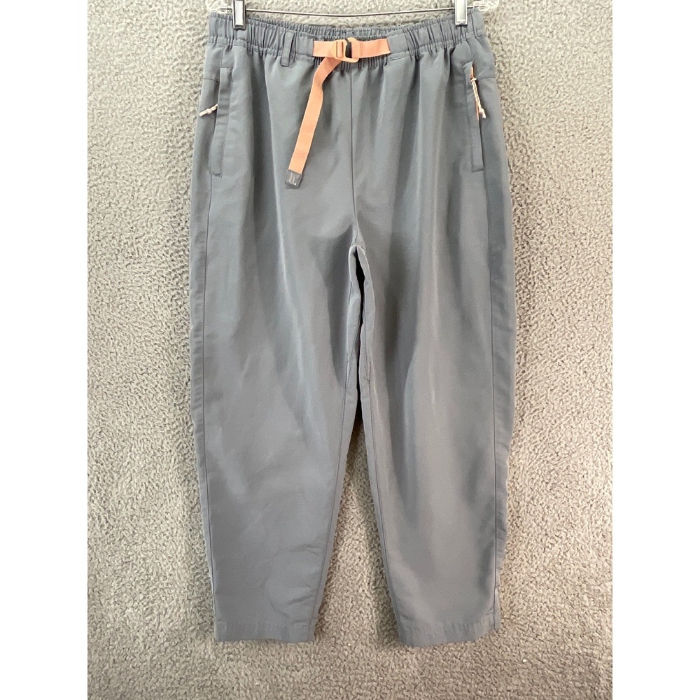 Fabletics‎ Wander Hike Pants Women L Gray Excellent Belted Cropped Active Trail